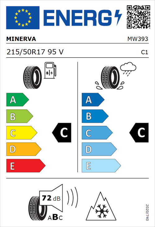 Tyre Label for Minerva Frostrack HP 215/50R17 95V
